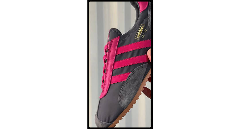 size x adidas SL 72 PT Vivid Pink Grey first look