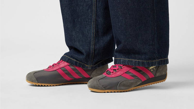 size x adidas SL 72 PT Vivid Pink Grey on foot