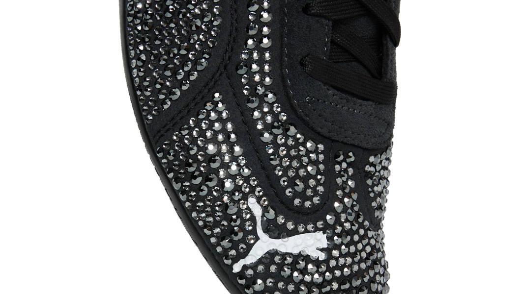 Swarovski x PUMA Speedcat Black Front Closeup