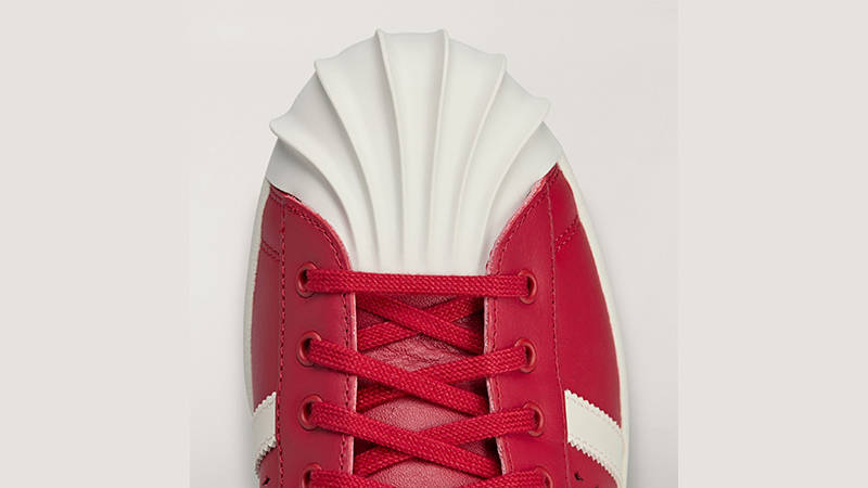 Thug Club x adidas Superstar Boot Luxe Red White JP6518 toe