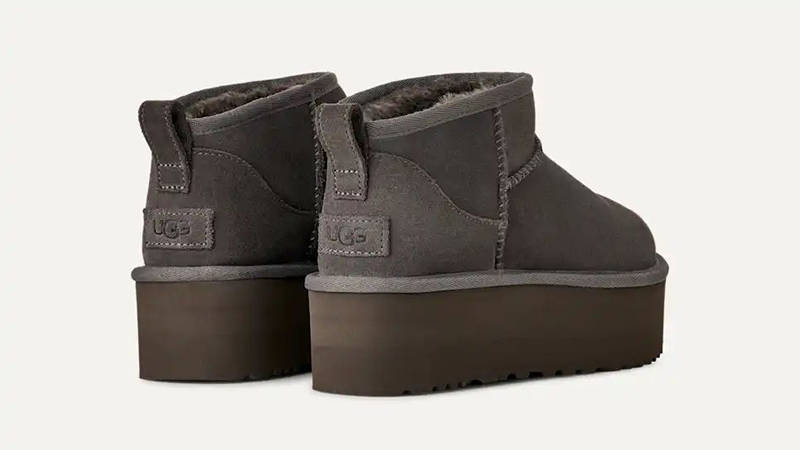 UGG Classic Ultra Mini Platform Boot Charcoal 1135092-CHRC back
