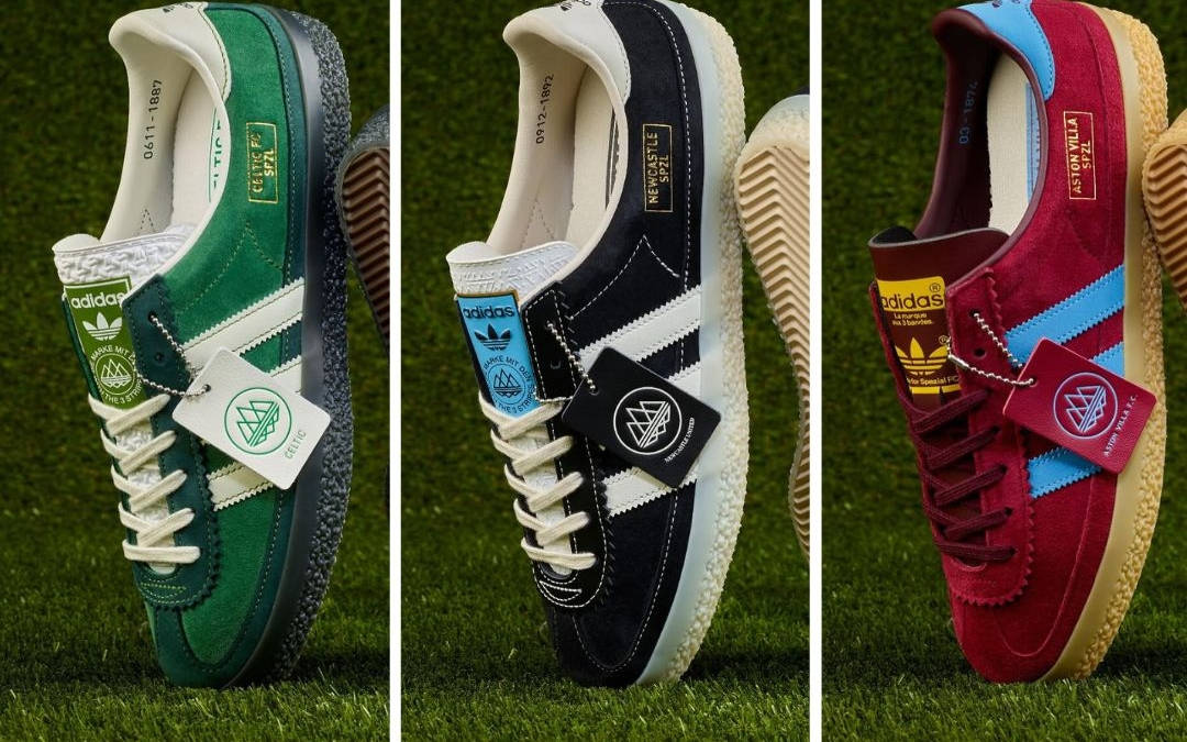Newcastle FC adidas SPZL Celtic FC adidas SPZL and Aston Villa FC SPZL photo'd alongside eachother
