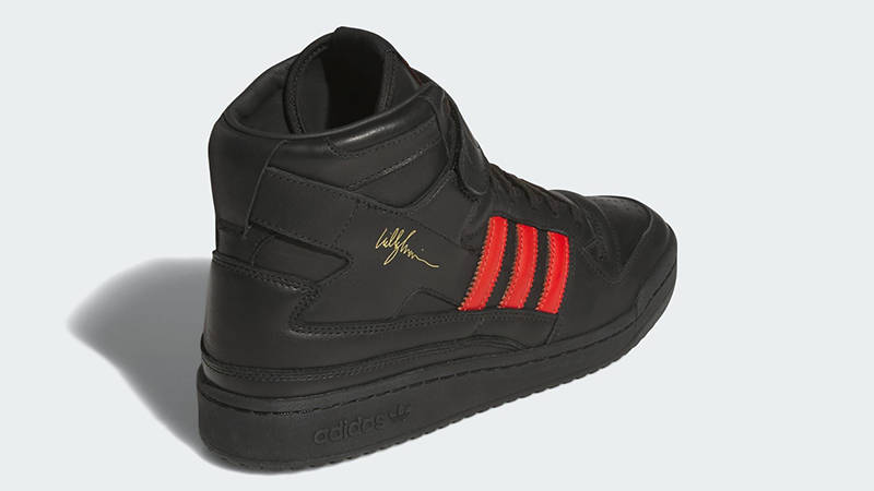 Willy Chavarria x adidas Forum 84 Hi Black Red KK3695 back