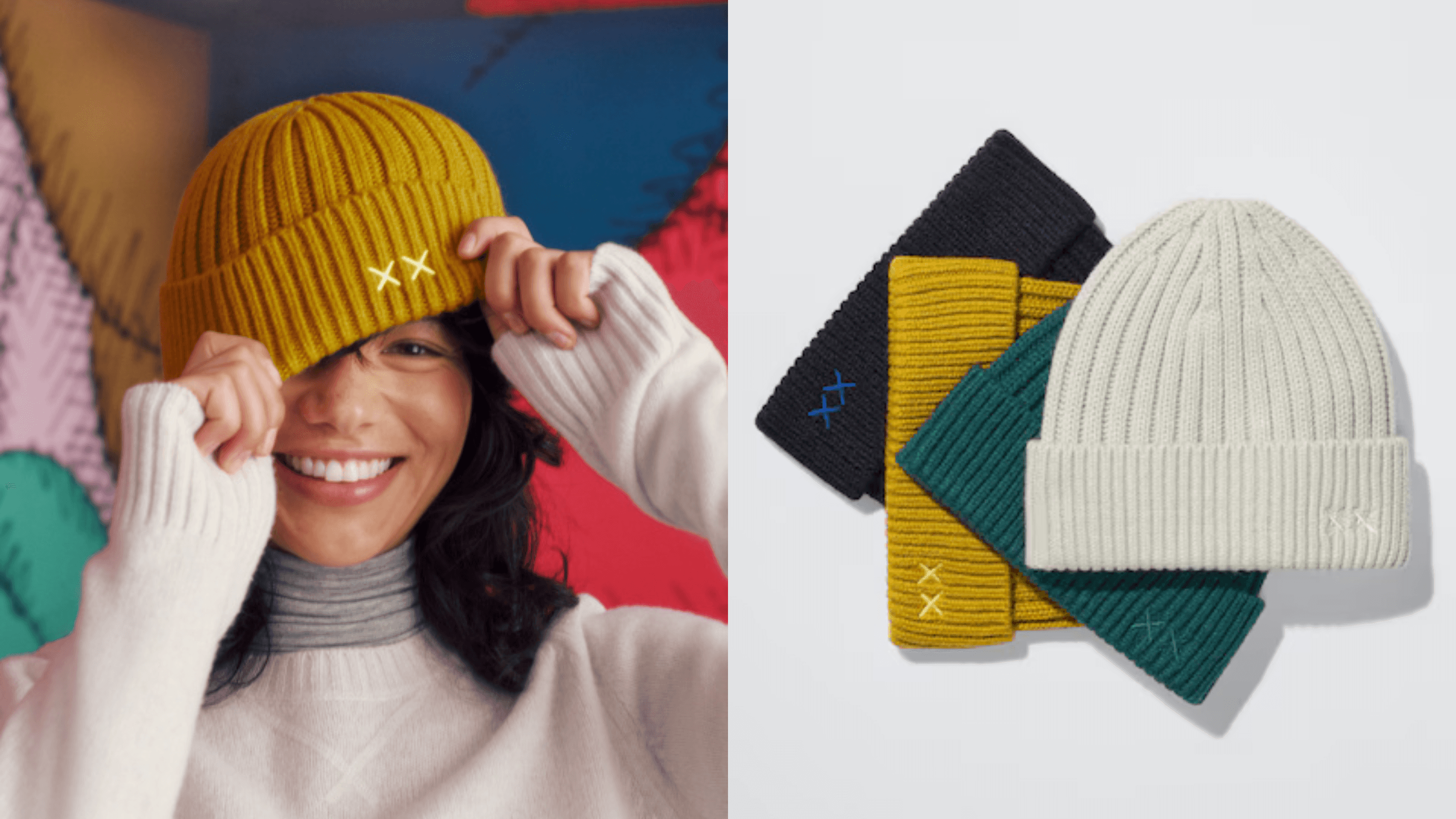KAWS x UNIQLO WINTER HEATTECH Beanie Hat