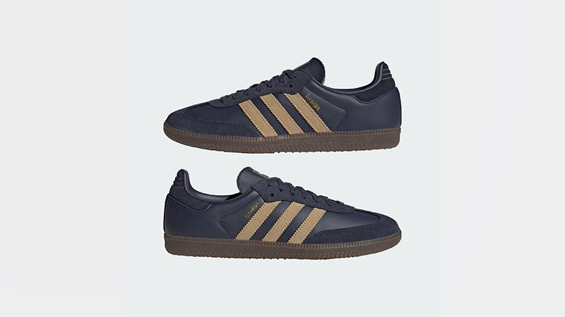 adidas Samba OG Shadow Navy Beige JR0894 feature