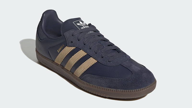 adidas Samba OG Shadow Navy Beige JR0894 front