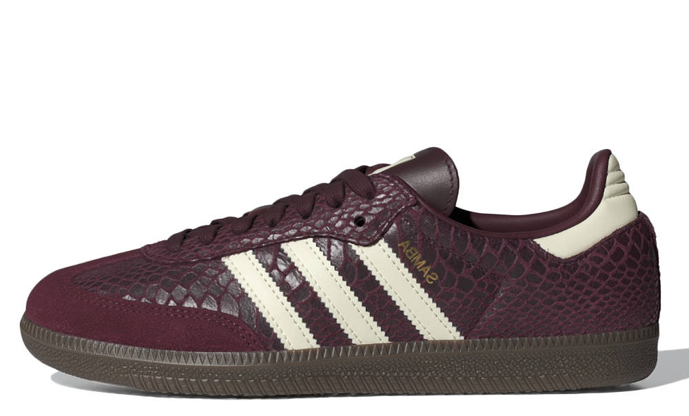 adidas Samba OG Snakeskin Maroon Cream