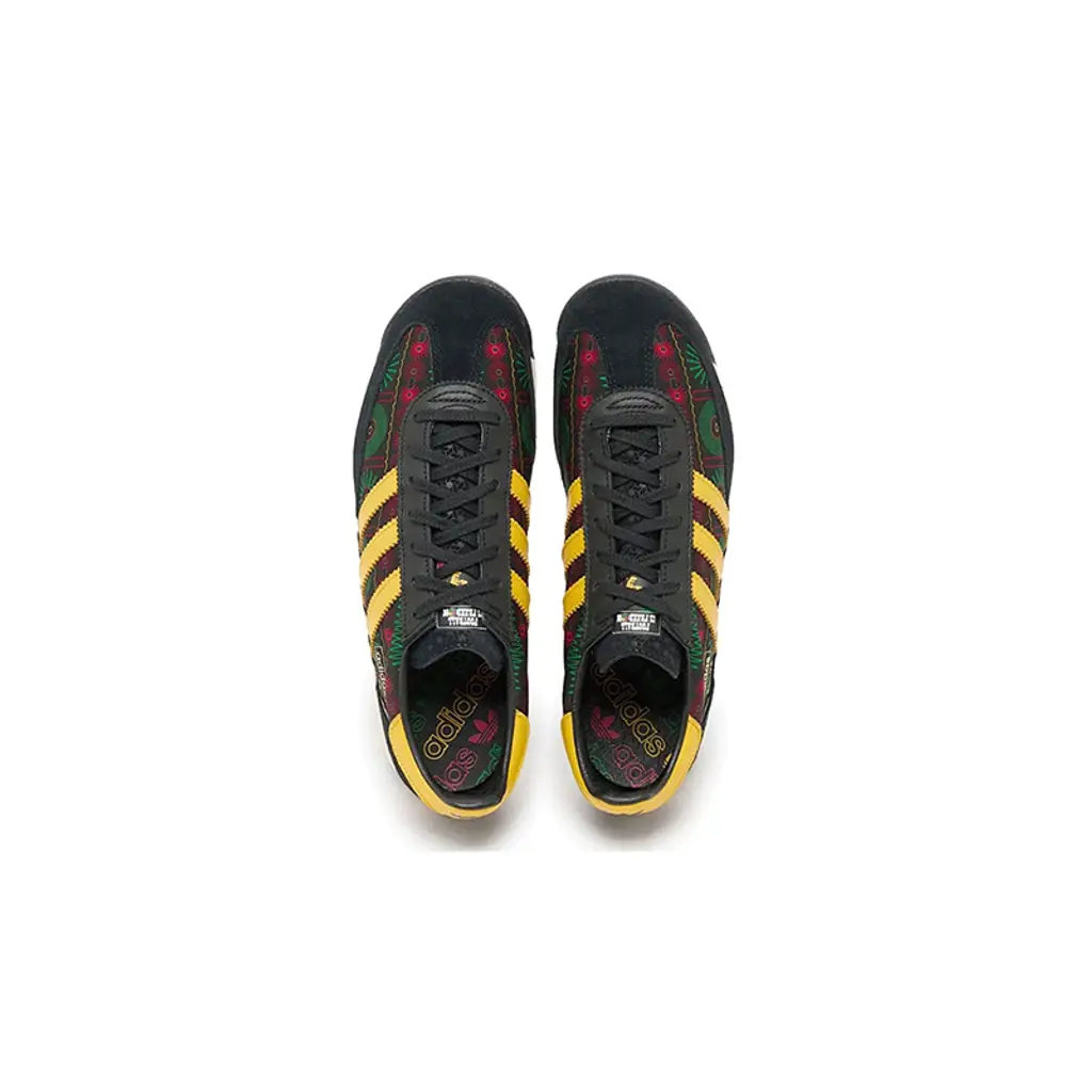 Bob Marley x adidas SL 72 midsole and red stripe detail