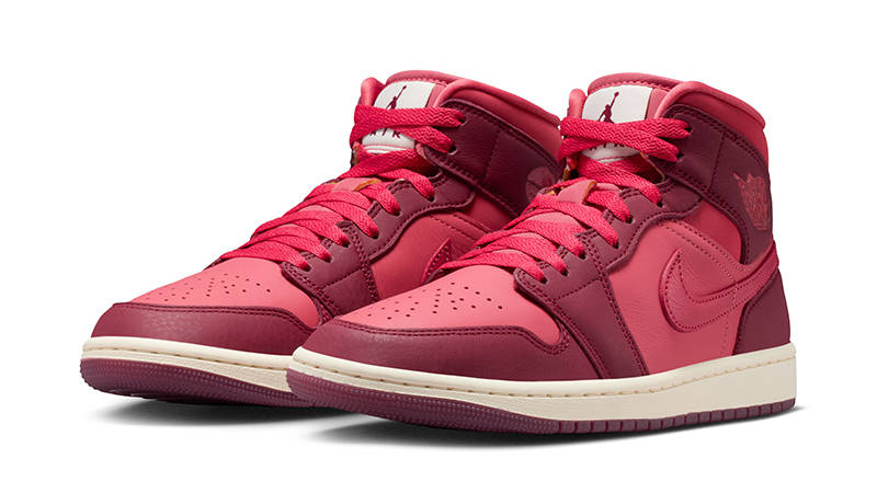Air Jordan 1 Mid Valentines Day Team Red IB7018-600 front