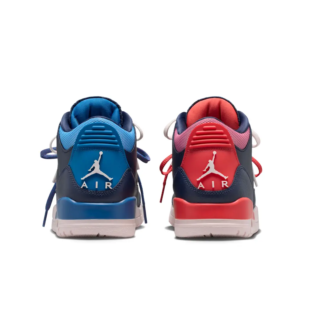 Air Jordan 3 Sports Renaissance heel detail showing asymmetric colour accents and AIR branding