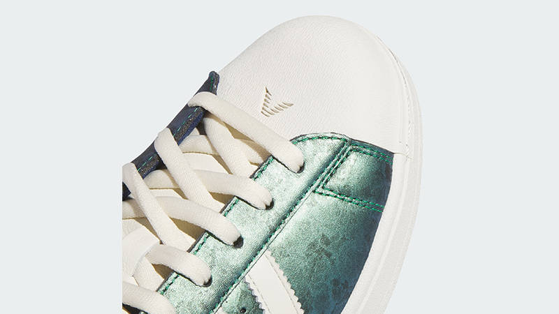 Anthony Edwards x adidas Superstar II Green Silver KI6583 toe