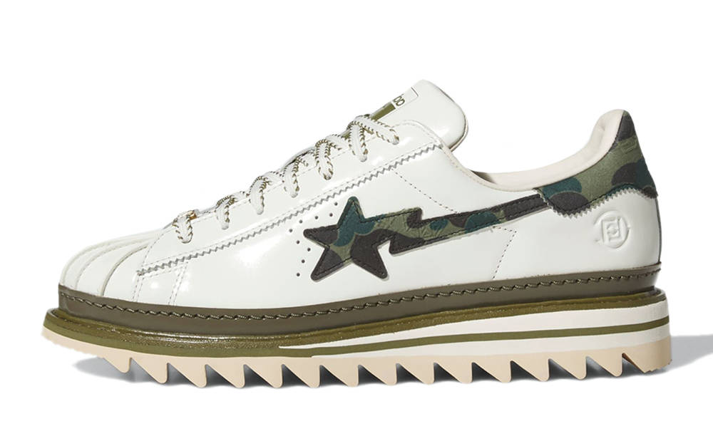 CLOT x A BATHING APE x adidas Superstar White Olive | KJ1473 | The Sole  Supplier
