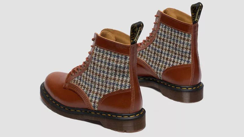 Dr Martens 1460 Harris Tweed Lace-Up Boots Tan 41756200 back
