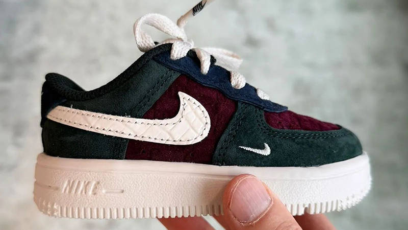 KITH x Nike Air Force 1 Toddler Night Maroon IM6038-600 side