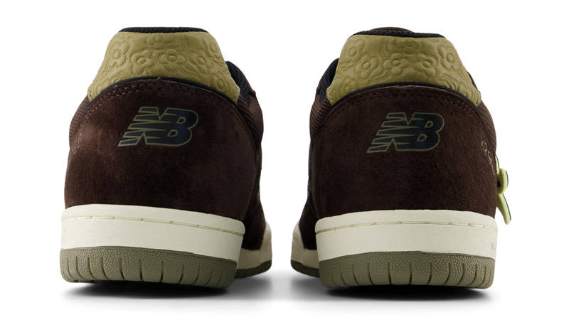 Krooked x New Balance Numeric 600 Chocolate Olive Back