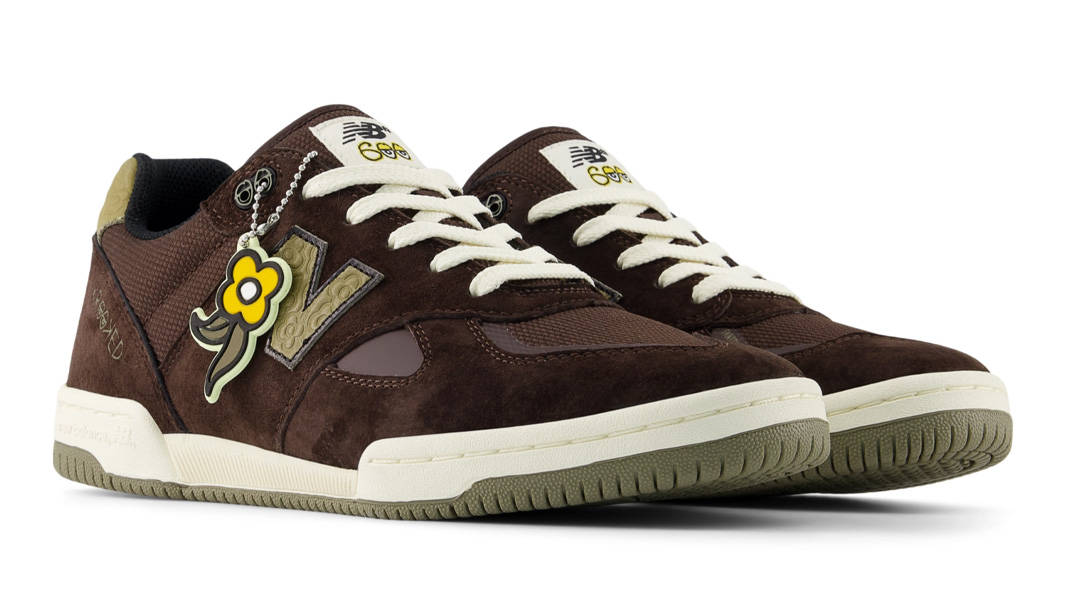 Krooked x New Balance Numeric 600 Chocolate Olive Front