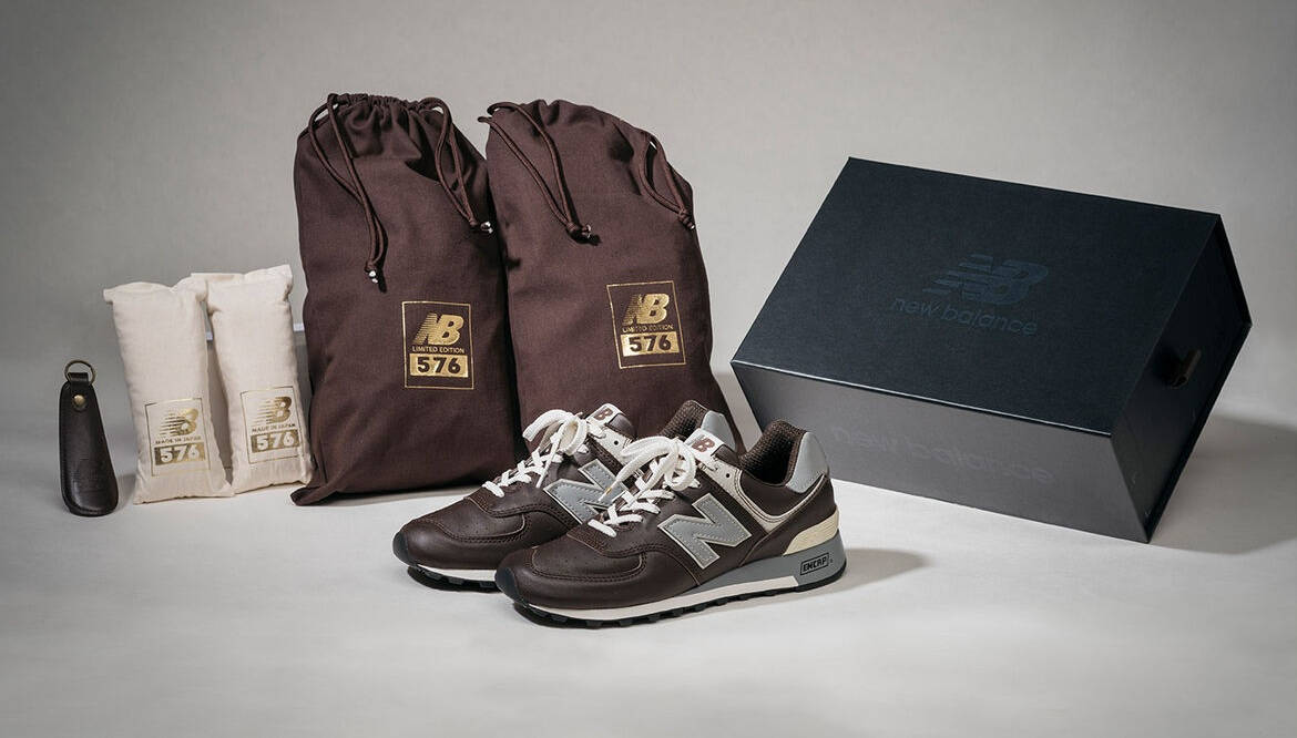 New Balance 576 Made In Japan packaging collection shot