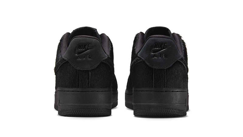 Nike Air Force 1 Low 07 Triple Black Pony Hair II7398-001 BACK