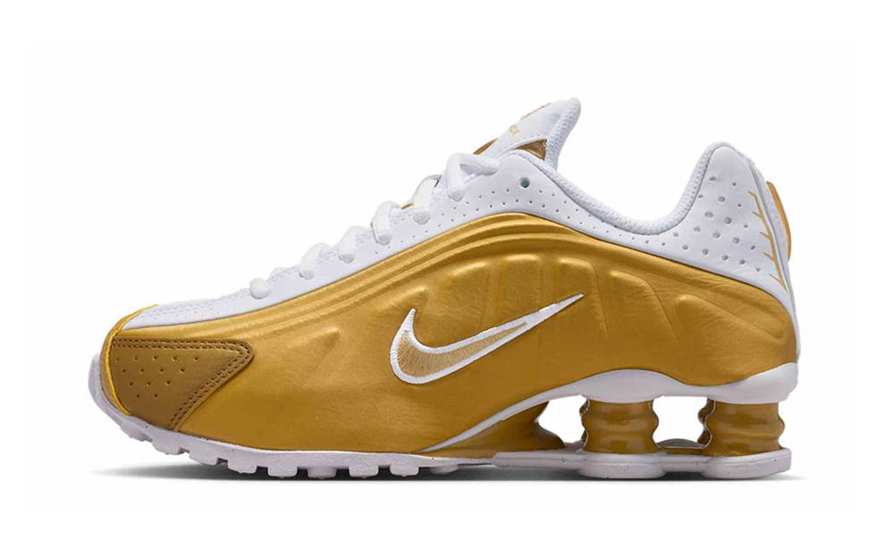 Nike Shox R4 GS Metallic Gold White