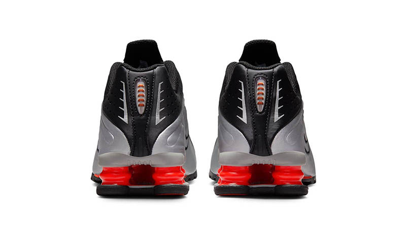 Nike Shox R4 GS Metallic Silver Black CW2626-005 back