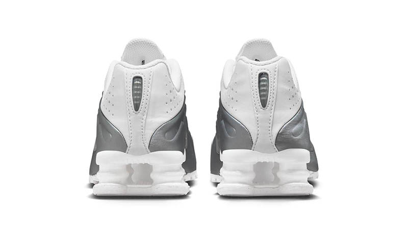 Nike Shox R4 GS White Metallic Silver CW2626-101 back