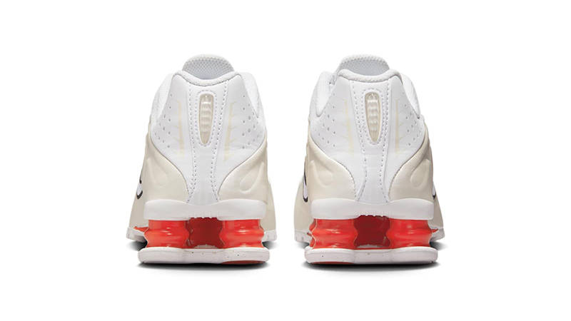 Nike Shox R4 GS White Picante Red CW2626-102 back
