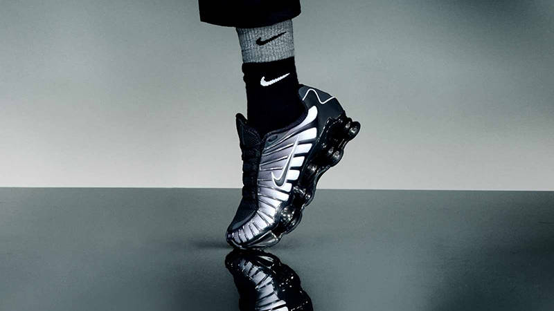 Nike Shox TL Fade Off-Noir White IH1336-002 on foot side