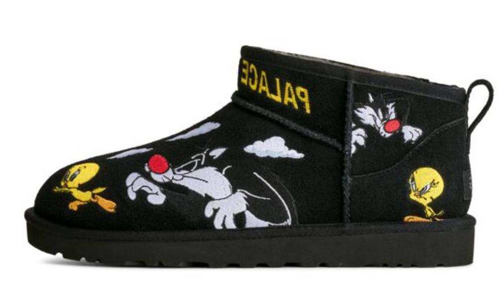 Palace x UGG Classic Ultra Mini Boot Looney Tunes Tweety Black