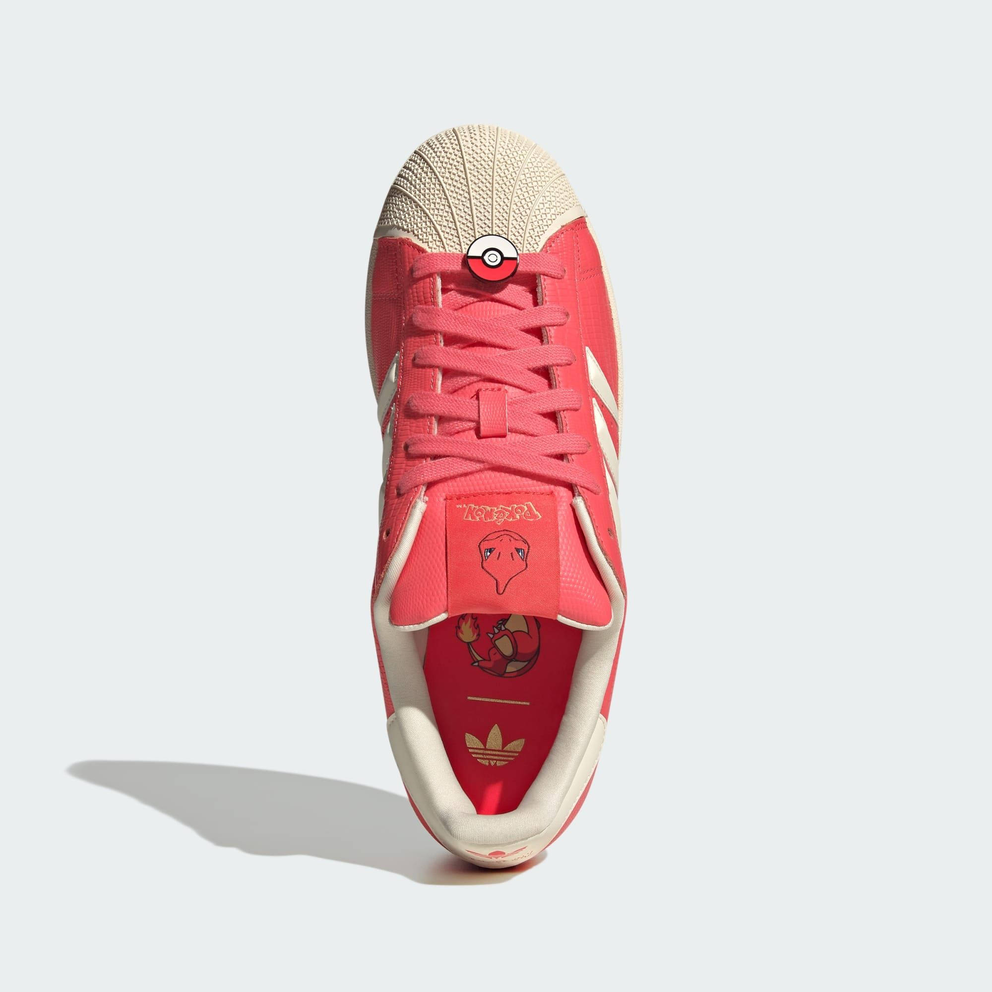 Pokémon x adidas Superstar Charmeleon Scarlet KI2856 middle