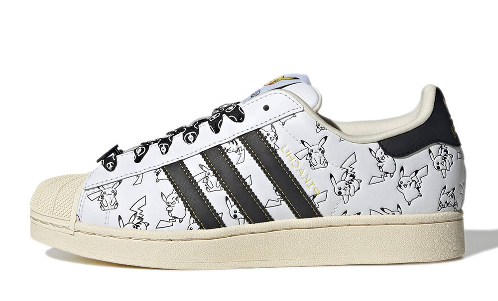 Pokémon x adidas Superstar Pikachu White Black KI2857