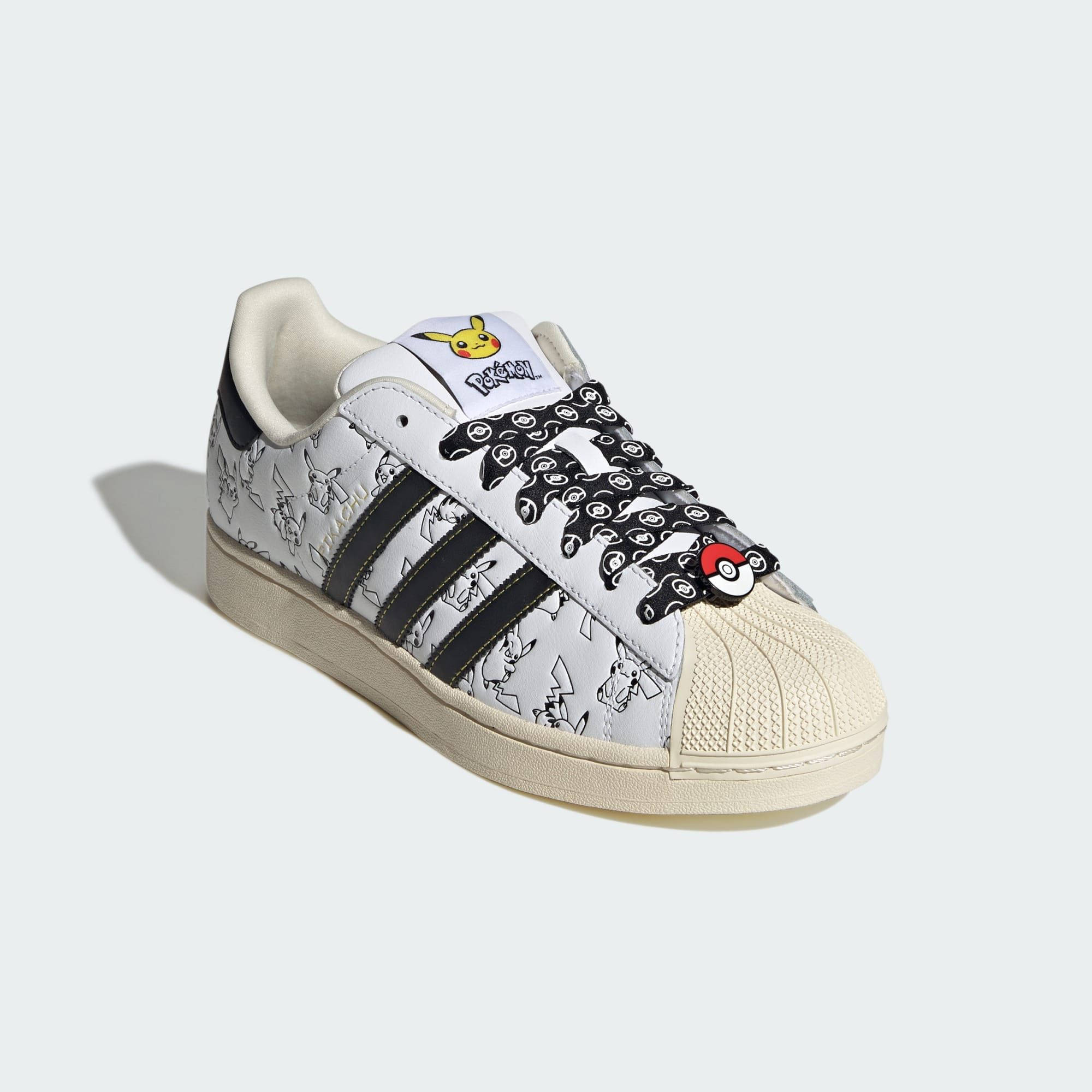 Pokémon x adidas Superstar Pikachu White Black KI2857 front