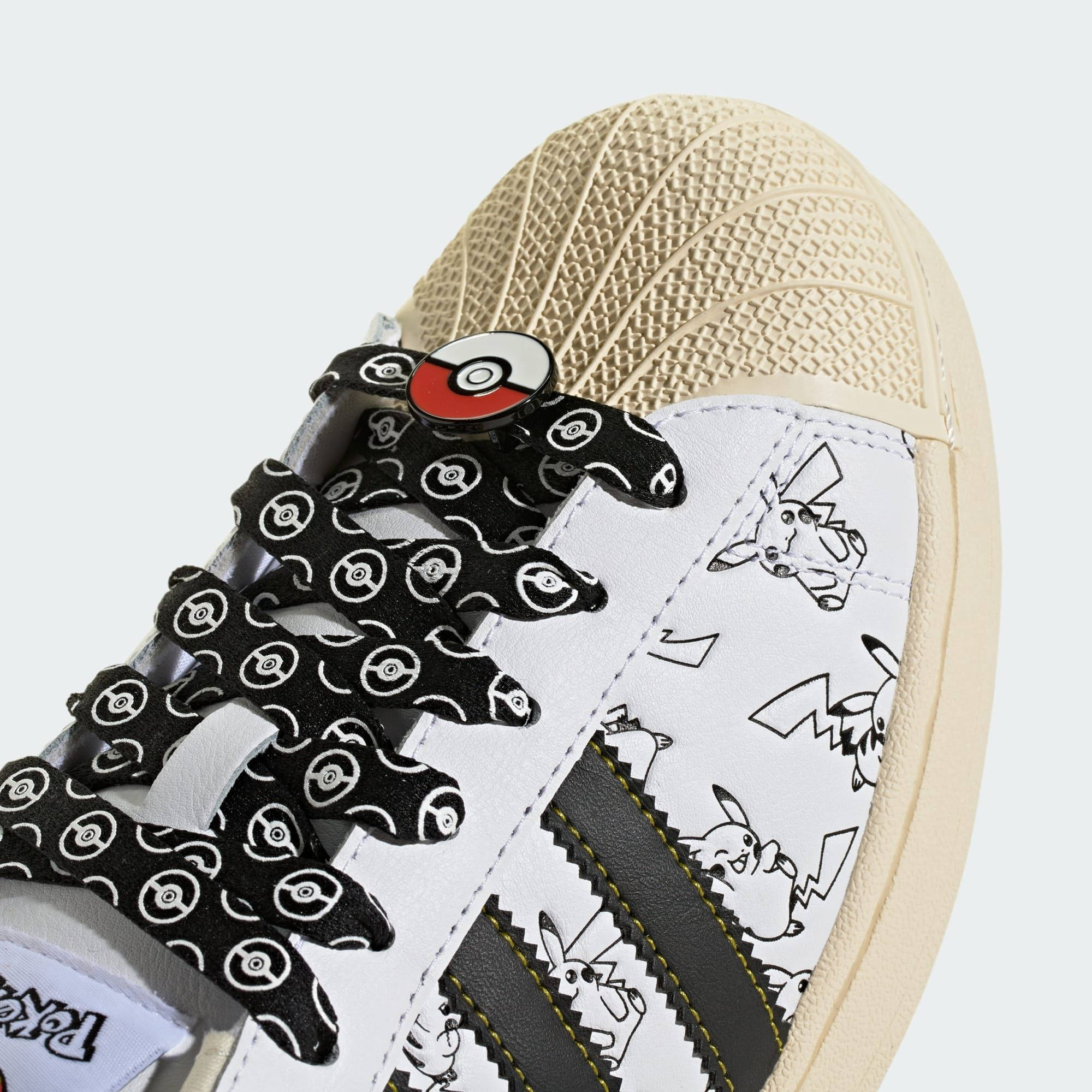 Pokémon x adidas Superstar Pikachu White Black KI2857 toe