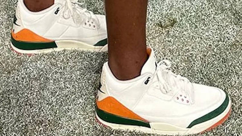 SoleFly x Air Jordan 3 Miami IF4491-100 on foot back