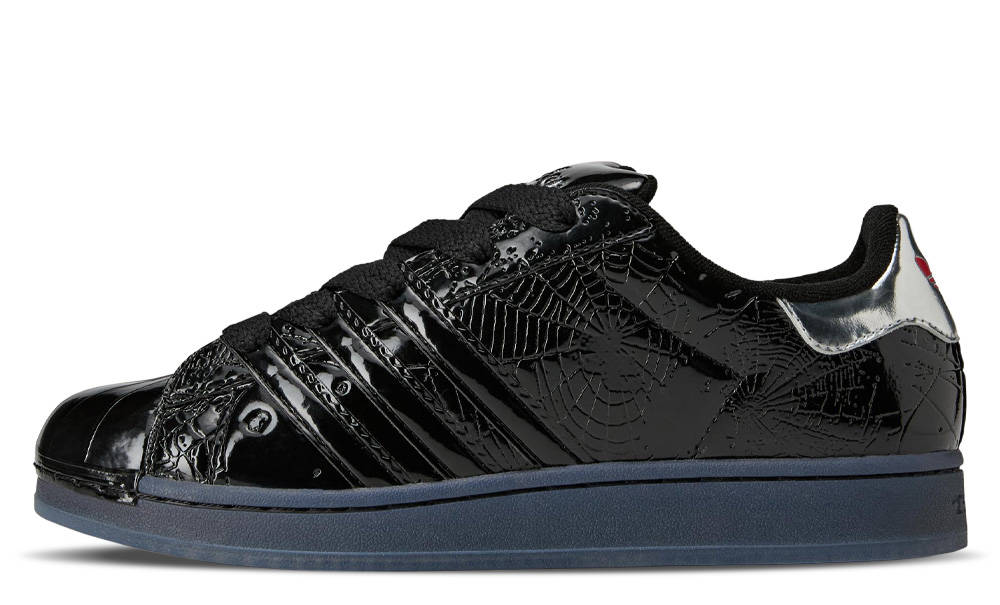 shell toe adidas black and red