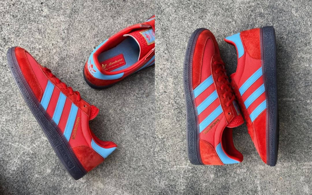 adidas gazelle silver green womens Limited edition Manchester United Roy Keane `99 inspired White Red / B   Sneakcustomtrainers.com