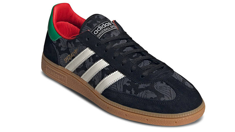 adidas Handball Spezial Black White Green HQ7261 front