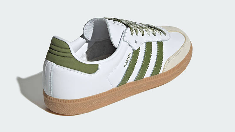adidas Samba OG White Tech Olive JS1352 back