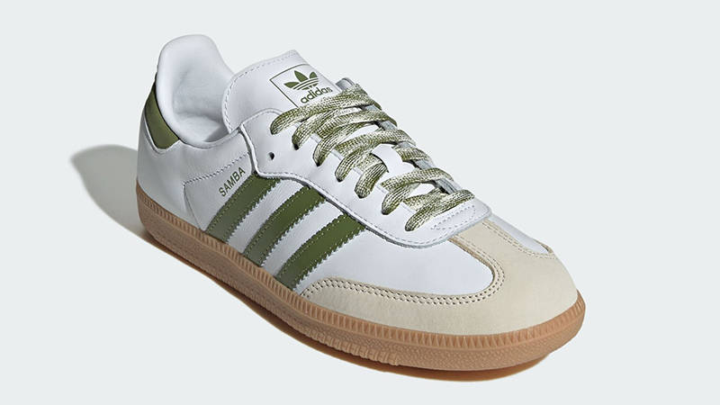 adidas Samba OG White Tech Olive JS1352 front