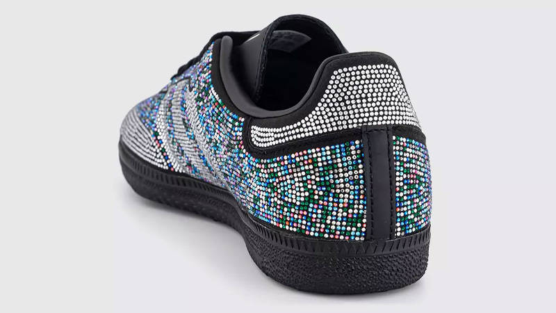 adidas Samba Rhinestone Black Silver Back