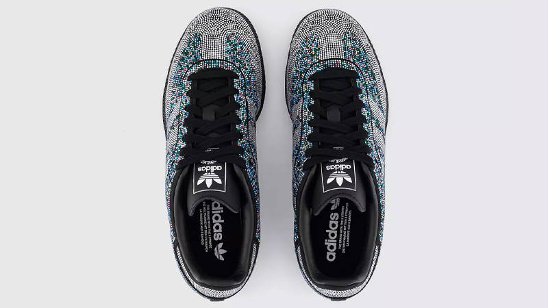 adidas Samba Rhinestone Black Silver Middle
