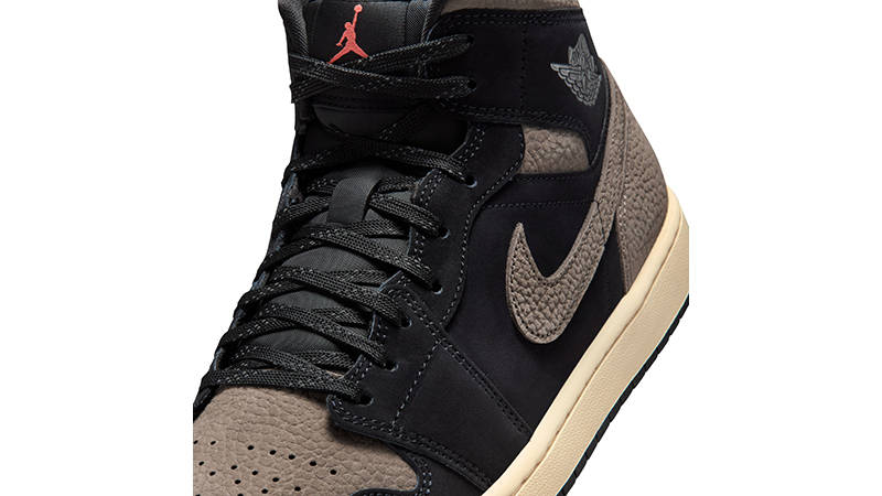 Air Jordan 1 Mid Black Olive Grey IB7110-002 tongue