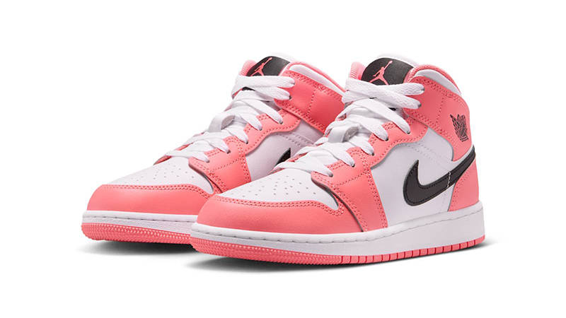 Air Jordan 1 Mid GS Pink Gaze White DQ8423-602 front