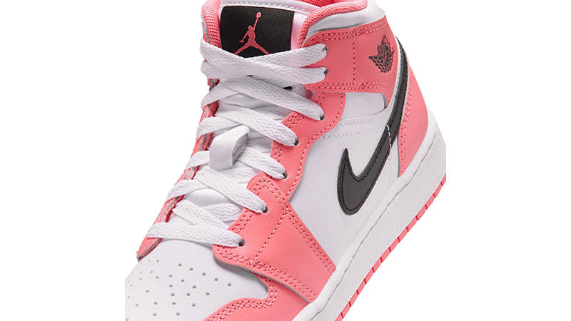 Air Jordan 1 Mid GS Pink Gaze White DQ8423-602 tongue