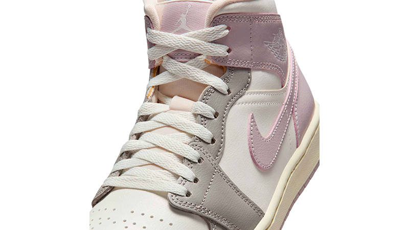 Air Jordan 1 Mid Sail Enigma Stone BQ6472-122 tongue