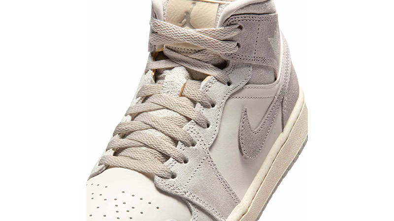 Air Jordan 1 Mid SE Light Iron Ore Enigma IB7010-001 tongue