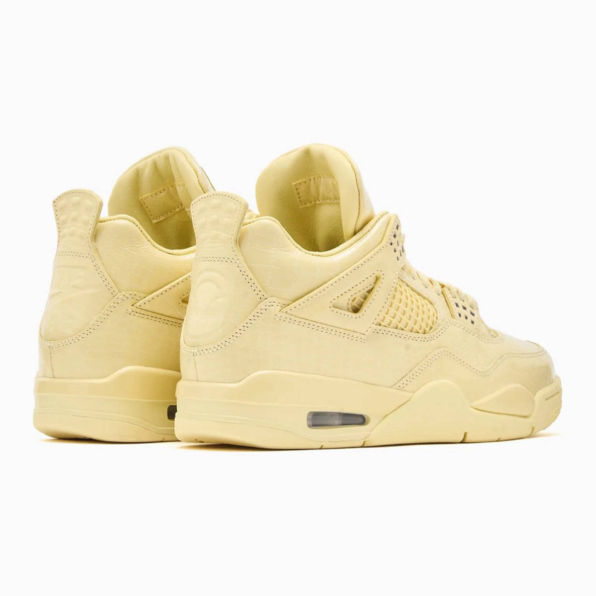 J Balvin x Air Jordan 4 Lemonade Retail Look Heel