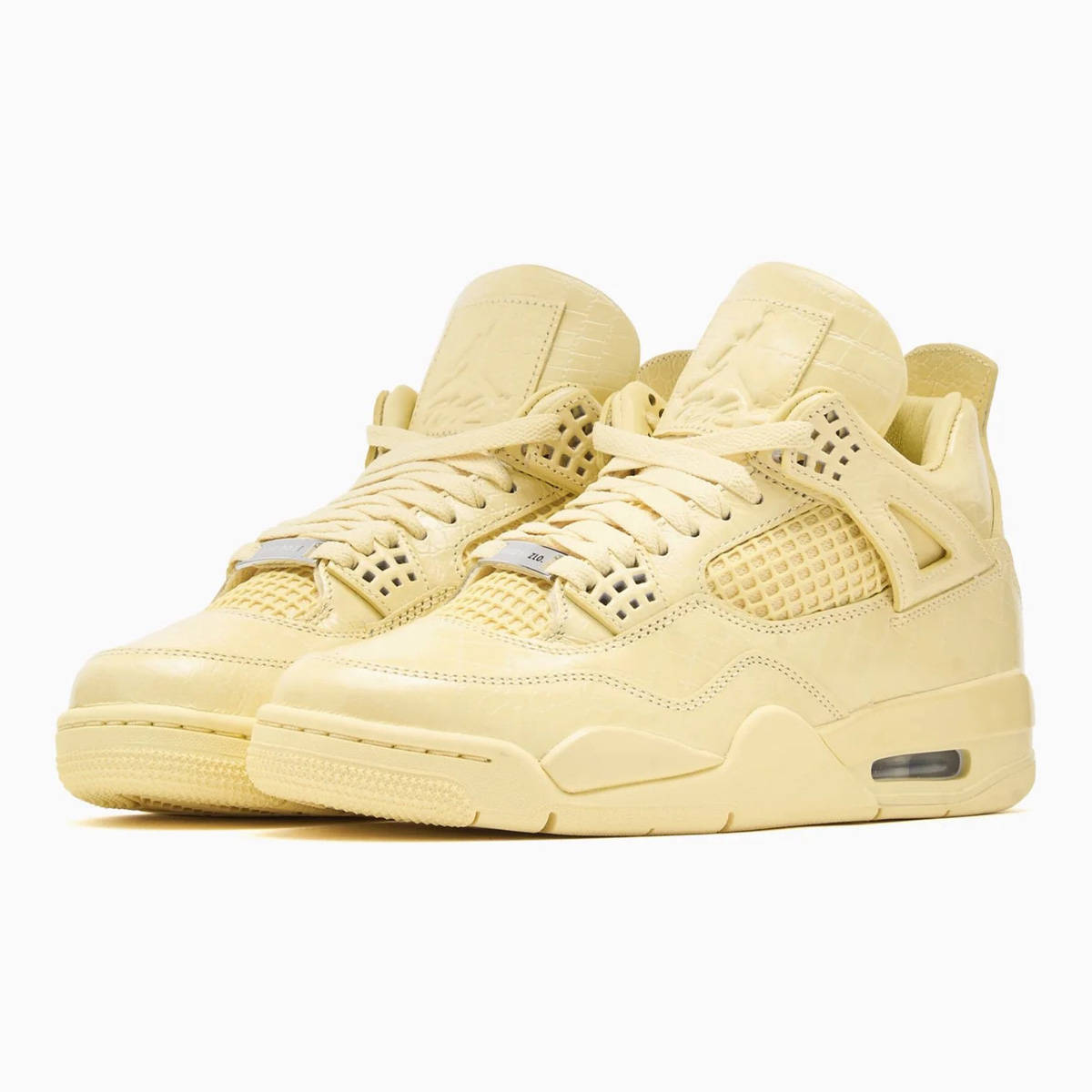J Balvin x Air Jordan 4 Lemonade Retail Look Pair