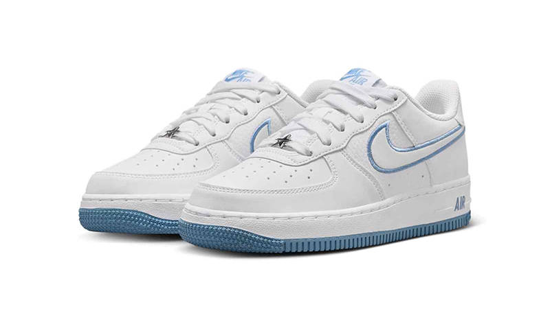 Nike Air Force 1 GS White Work Blue IQ0315-100 front