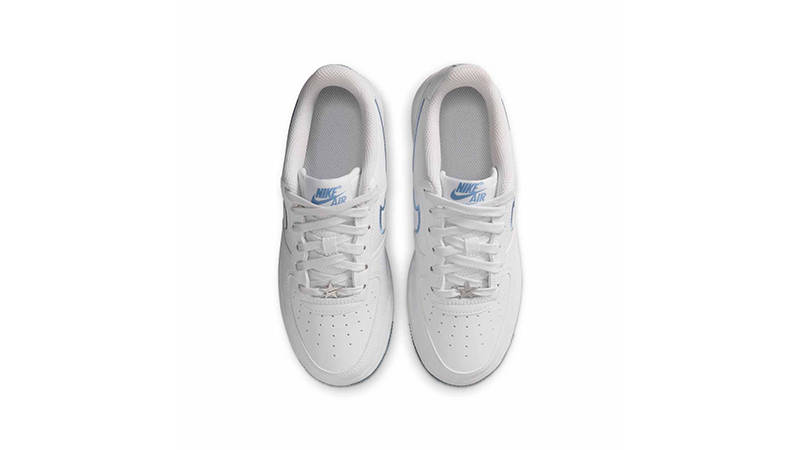 Nike Air Force 1 GS White Work Blue IQ0315-100 middle