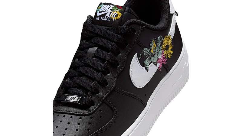 Nike Air Force 1 Low Now Accepting All Flowers Black IB6644-001 tongue